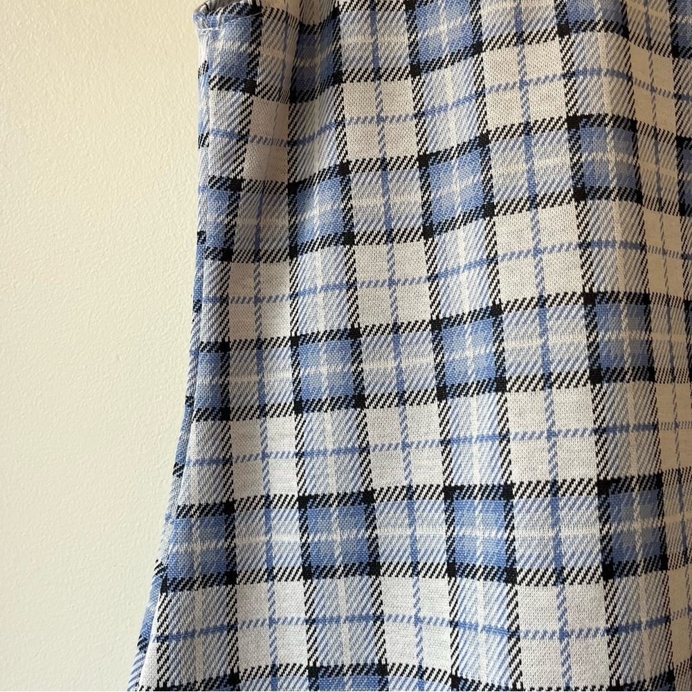 🌼 5/$20 UKIDS Blue White Black Plaid Sleeveless Shift Dress Girls Size 7/8 - Picture 2 of 8